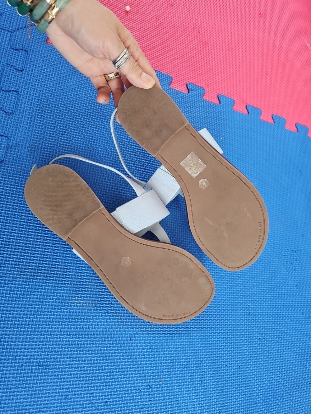 Tory Burch Benton 2 Flat Thong Sandals Size 9 - Picture 8 of 10